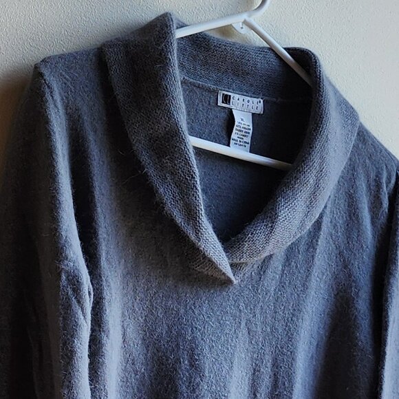 Carole Little Gray Angora Rabbit Hair Sweater Size XL - Picture 2 of 14